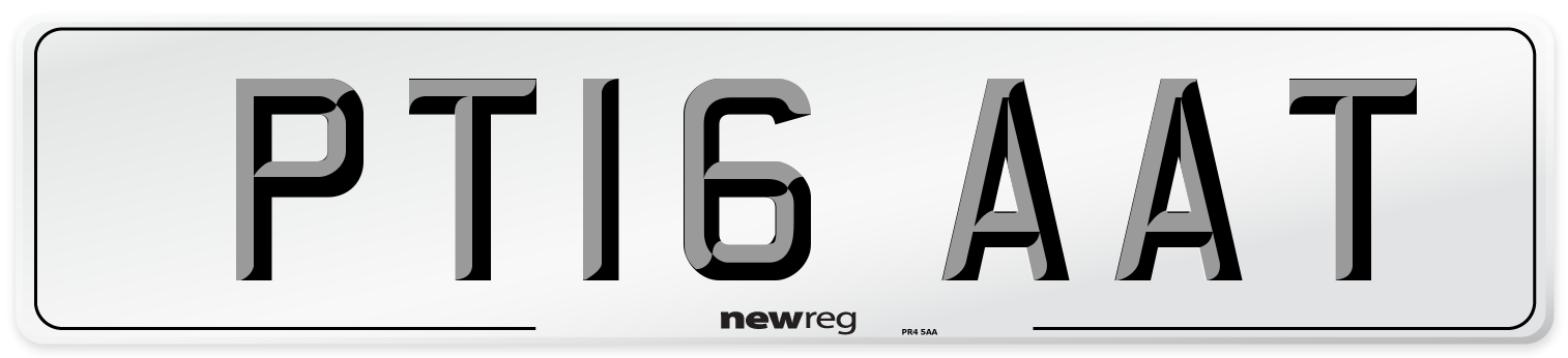 PT16 AAT Number Plate from New Reg